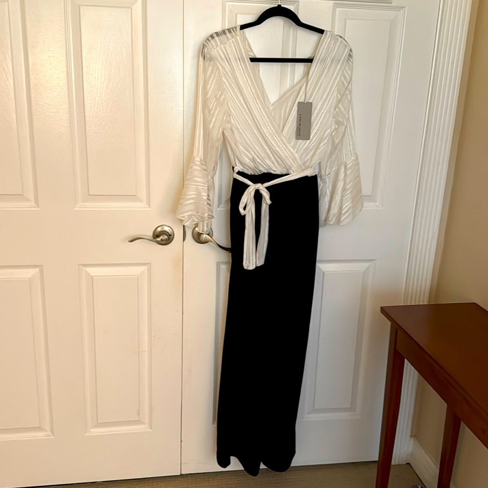 Elegant Black and White Jumpsuit